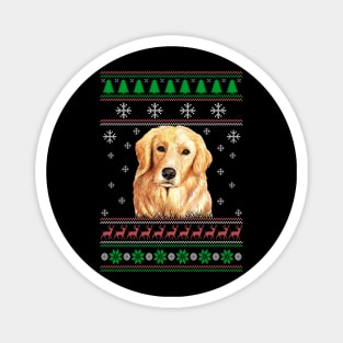 Golden Retriever Ugly Christmas Sweater Funny Dog Lover Owner Gifts Magnet